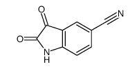 2,3-二氧代吲哚啉-5-甲腈结构式