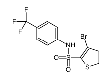 3-bromo-N-[4-(trifluoromethyl)phenyl]thiophene-2-sulfonamide结构式