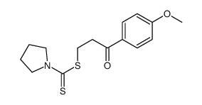 [3-(4-methoxyphenyl)-3-oxopropyl] pyrrolidine-1-carbodithioate结构式