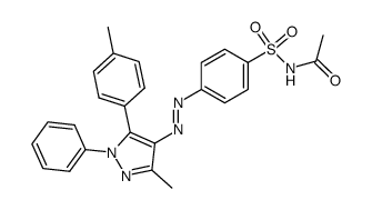 N-acetyl-4-(3-methyl-1-phenyl-5-p-tolyl-1H-pyrazol-4-ylazo)-benzenesulfonamide结构式