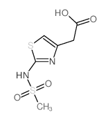 {2-[(甲基磺酰基)氨基]-1,3-噻唑-4-基}乙酸结构式