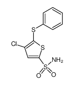 4-chloro-5-(phenylthio)thiophene-2-sulfonamide Structure