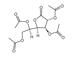 2,3,5,6-tetra-O-acetyl-D-glucono-1,4-lactone Structure