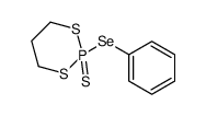 2-phenylselanyl-2-sulfanylidene-1,3,2λ5-dithiaphosphinane结构式