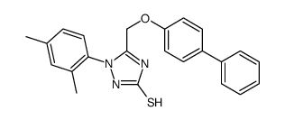 s-Triazole-2-thiol, 5-(4-biphenylyloxymethyl)-1-(2,4-dimethylphenyl)- Structure