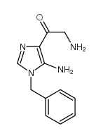 2-氨基-1-[5-氨基-1-(苯基甲基)-1H-咪唑-4-基]乙酮结构式