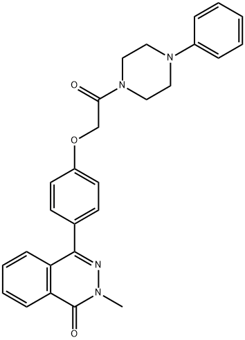 2-methyl-4-{4-[2-oxo-2-(4-phenylpiperazin-1-yl)ethoxy]phenyl}phthalazin-1(2H)-one结构式