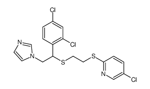 5-chloro-2-[2-[1-(2,4-dichlorophenyl)-2-imidazol-1-ylethyl]sulfanylethylsulfanyl]pyridine Structure