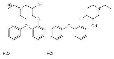 (3-Diethylamino-2-hydroxypropoxy)diphenyl ether hydrochloride hemihydr ate structure