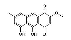 5,10-Dihydroxy-2-methoxy-7-methyl-1,4-anthrachinon Structure