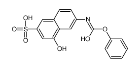 4-hydroxy-6-(phenoxycarbonylamino)naphthalene-2-sulfonic acid Structure