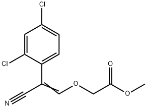 methyl 2-([(e)-2-cyano-2-(2,4-dichlorophenyl)ethenyl]oxy)acetate structure