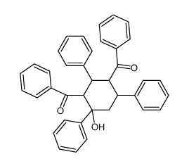 2,4-dibenzoyl-1,3,5-triphenylcyclohexanol Structure