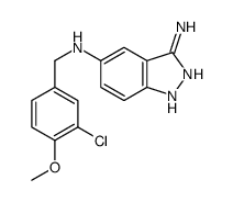 5-N-[(3-chloro-4-methoxyphenyl)methyl]-1H-indazole-3,5-diamine结构式