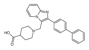 1-(2-BIPHENYL-4-YL-IMIDAZO[1,2-A]PYRIDIN-3-YLMETHYL)PIPERIDINE-4-CARBOXYLICACID picture