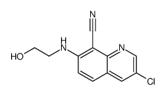 3-chloro-7-(2-hydroxyethylamino)quinoline-8-carbonitrile Structure