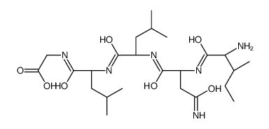 2-[[(2S)-2-[[(2S)-2-[[(2S)-4-amino-2-[[(2S,3S)-2-amino-3-methylpentanoyl]amino]-4-oxobutanoyl]amino]-4-methylpentanoyl]amino]-4-methylpentanoyl]amino]acetic acid Structure