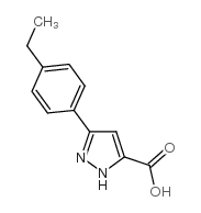 5-(4-ETHYL-PHENYL)-2H-PYRAZOLE-3-CARBOXYLIC ACID structure