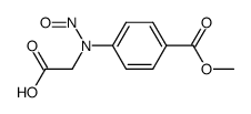 {[4-(methoxycarbonyl)phenyl](nitroso)amino}acetic acid Structure