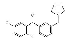 2,5-DICHLORO-3'-PYRROLIDINOMETHYL BENZOPHENONE图片