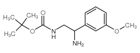 [2-Amino-2-(3-methoxy-phenyl)-ethyl]-carbamic acid tert-butyl ester structure