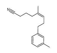 (Z)-5-methyl-8-m-tolyloct-5-enenitrile结构式