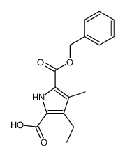 2-(benzyloxycarbonyl)-4-ethyl-3-methylpyrrole-5-carboxylic acid结构式