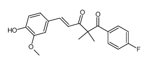 (E)-1,5-bis(4-hydroxy-3-methoxyphenyl)-2,2-dimethypent-4-ene-1,3-dione Structure