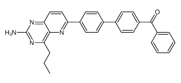 4-n-propyl-6-(4'-benzoyl[1,1'-biphenyl]-4-yl)pyrido[3,2-d]pyrimidin-2-ylamine结构式