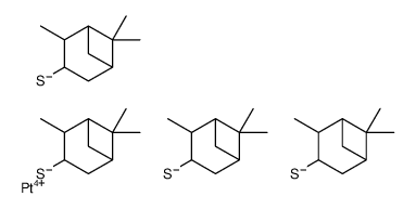 platinum(4+) 2,6,6-trimethylbicyclo[3.1.1]heptane-3-thiolate结构式