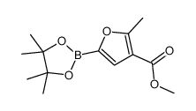 4-(Methoxycarbonyl)-5-methylfuran-2-boronic acid pinacol ester结构式