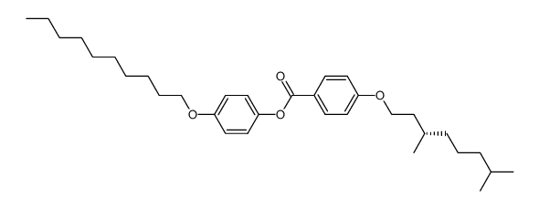 S-4-n-decyloxyphenyl 4-(3',7'-dimethyloctyloxy)benzoate Structure