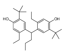 2-tert-butyl-4-[1-(5-tert-butyl-2-ethyl-4-hydroxyphenyl)butyl]-5-ethylphenol结构式