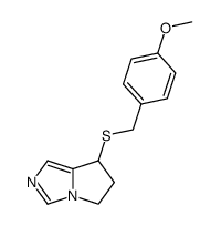 6,7-Dihydro-7-(p-methoxybenzylthio)-5H-pyrrolo[1,2-c]imidazole结构式