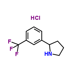 2-(3-(三氟甲基)苯基)吡咯烷盐酸盐结构式