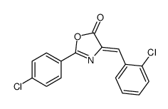 2-(4-chlorophenyl)-4-[(2-chlorophenyl)methylidene]-1,3-oxazol-5-one Structure