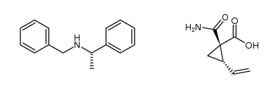 (1S,2S)-2-vinyl-1-carbamoylcyclopropanecarboxylic acid (S)-N-benzyl-1-phenylethylamine salt Structure