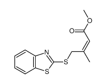 (Z)-methyl γ-(benzothiazol-2-thio)-senecioate Structure