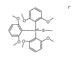 tris(2,6-dimethoxyphenyl)(methylthio)phosphonium iodide Structure