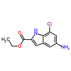 Ethyl 5-amino-7-chloro-1H-indole-2-carboxylate Structure