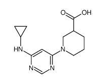 1-(6-环丙基氨基-嘧啶-4-基)-哌啶-3-羧酸结构式