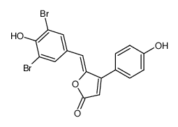 (5Z)-5-(3,5-dibromo-4-hydroxybenzylidene)-4-(4-hydroxyphenyl)furan-2(5H)-one Structure