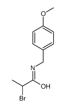 2-bromo-N-[(4-methoxyphenyl)methyl]propanamide Structure