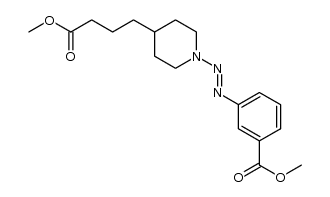 methyl 3-((4-(4-methoxy-4-oxobutyl)piperidin-1-yl)diazenyl)benzoate结构式