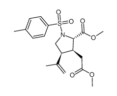 methyl [2S-(2α,3β,4β)]-[2-(methoxycarbonyl)-4-(1-methylethenyl)-1-(4-methylphenyl)sulfonyl]-3-pyrrolidineacetate Structure