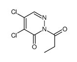 4,5-Dichloro-2-(1-oxopropyl)-3(2H)-pyridazinone结构式