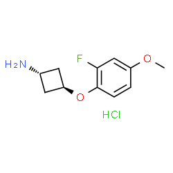 cyclobutanamine, 3-(2-fluoro-4-methoxyphenoxy)-, hydrochloride (1:1),trans- picture