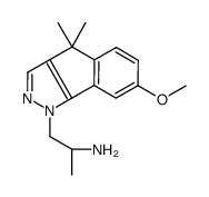 (2S)-1-(7-methoxy-4,4-dimethylindeno[1,2-c]pyrazol-1-yl)propan-2-amine结构式