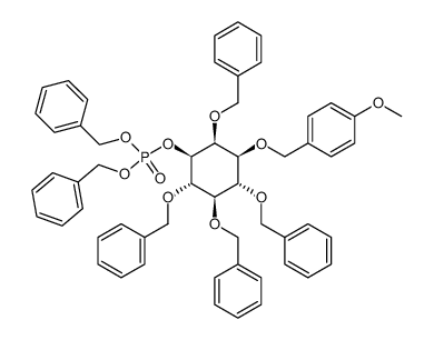 D-myo-Inositol, 1-O-(4-methoxyphenyl)methyl-2,4,5,6-tetrakis-O-(phenylmethyl)-, bis(phenylmethyl) phosphate picture