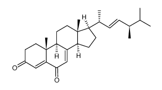 (22E,24R)-ergosta-4,7,22-triene-3,6-dione Structure